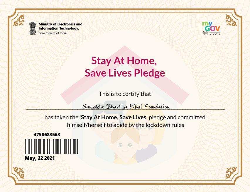 Stay At Home, Save Lives My Government