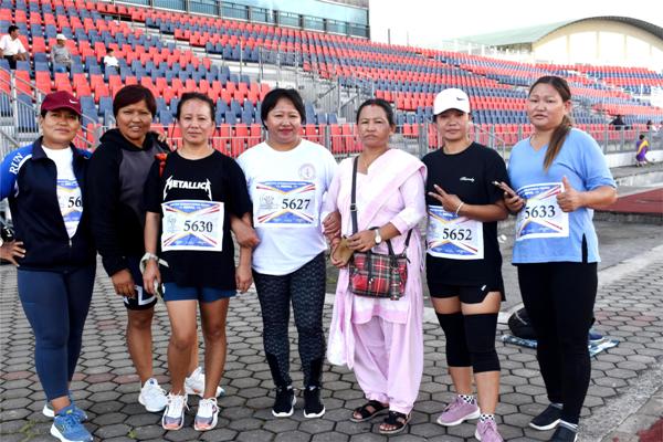 Nepal women's Team On The Athletics Track SBKF International Games Pokhara-Nepal