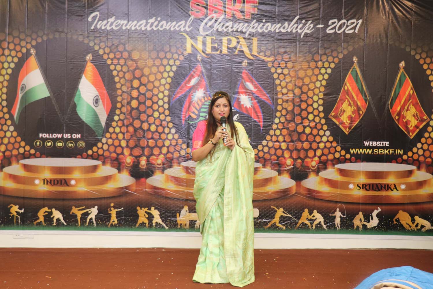 SBKF INTERNATIONAL GAMES 2021 POKHARA-NEPAL G. Secretary Shiva Tiwari Encouraged And Blessed All The Players 