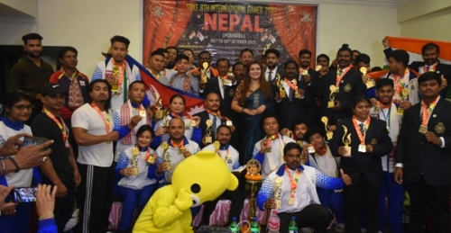 Team Bharat In Closing Ceremony SBKF International Games Pokhara-Nepal