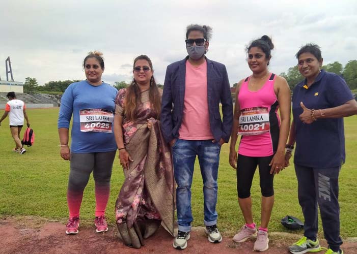 SBKF INTERNATIONAL GAMES 2021 COLOMBO-SRILANKA President Mr. Pankaj Gavele And G. Secretary Shiva Tiwari With The Sri Lanka  Players 