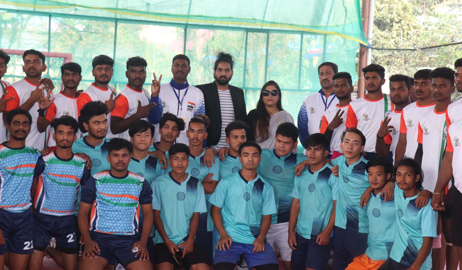 SBKF INTERNATIONAL GAMES 2021 POKHARA-NEPAL Players With President Mr. Pankaj Gavele And G. Secretary Shiva Tiwari 