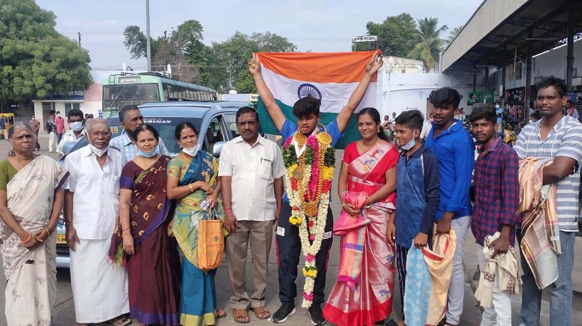 SBKF INTERNATIONAL GAMES 2021 POKHARA-NEPAL He was welcomed in Tamilnadu After Winning The International Boxing Championship In Nepal 