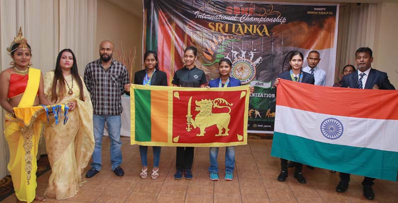 SBKF INTERNATIONAL GAMES 2021 COLOMBO-SRILANKA Indian Flag And Sri Lanka Flag 