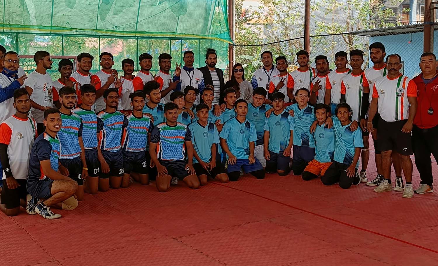 SBKF INTERNATIONAL GAMES 2021 POKHARA-NEPAL Kabaddi Players With President Mr. Pankaj Gavele And G. Secretary Shiva Tiwari