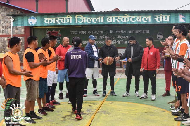 SBKF President Mr. Pankaj Gavale With Basketball Team 7th International Games Nepal 2022