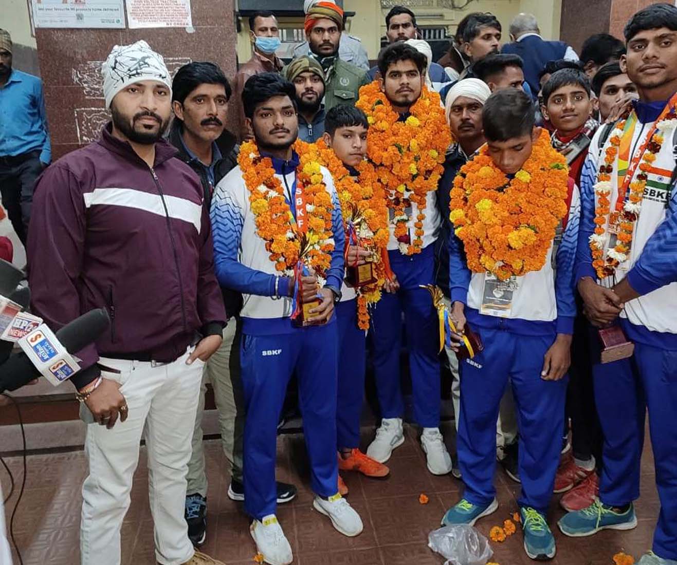 SBKF INTERNATIONAL GAMES 2021 POKHARA-NEPAL After Participating International Championship, All The Players Were Welcomed In MP India